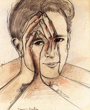 Self-Portrait with Hands Artwork by Francis Picabia