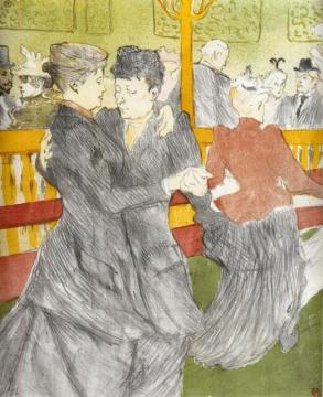 Dancing At The Moulin Rouge Artwork by Henri de Toulouse-Lautrec