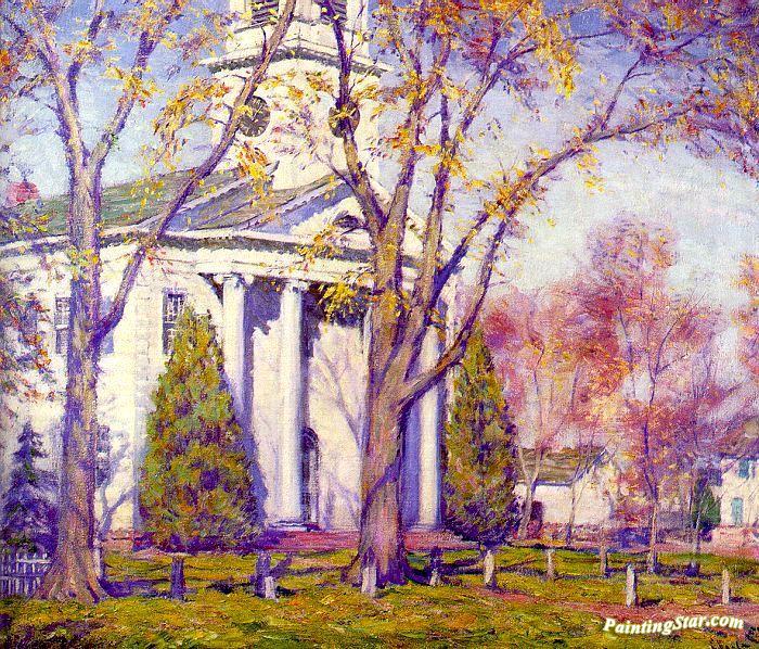 Old Lyme Church Artwork by Charles Ebert