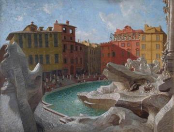 Piazza Trevi, Rome Artwork by John Arthur Malcolm Aldridge