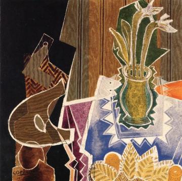 Stool, Vase, Palette Artwork by Georges Braque