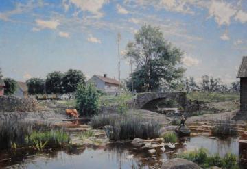 View of Sjögestad Artwork by Johan Krouthén