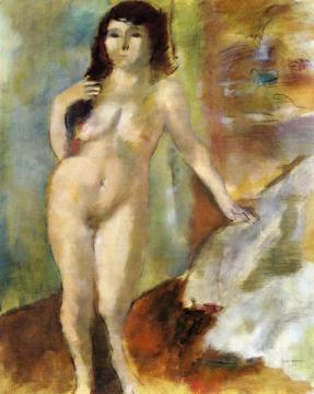 Standing Nude Artwork by Jules Pascin