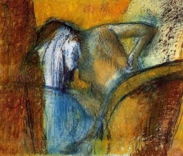 Woman Seen from Behind, Drying Hair Artwork by Edgar Degas