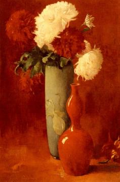 Vase And Flowers Artwork by Emil Carlsen