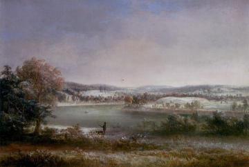 Early Winter, Hiawatha Island, Owego, New York Artwork by Thomas Doughty