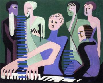 Singer at the Piano Artwork by Ernst Ludwig Kirchner