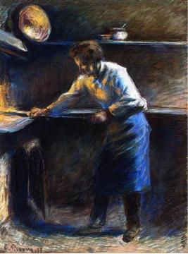 Eugene Murer at His Pastry Oven Artwork by Camille Pissarro