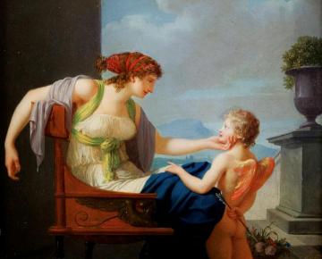 Venus And Cupid Artwork by Jean Baptiste Regnault