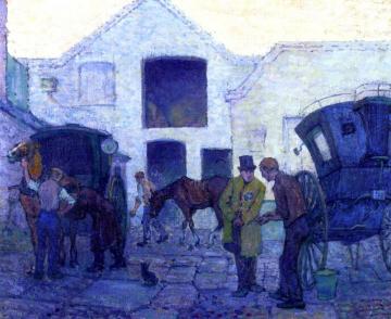 Cab Yard, St John's Rood, Evening Artwork by Robert Bevan
