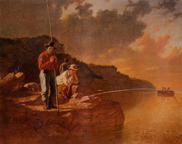 Fishing On The Mississippi Artwork by George Caleb Bingham