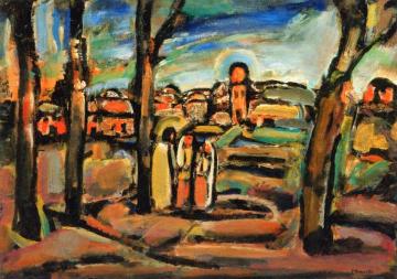 Old Faubourg Artwork by Georges Rouault