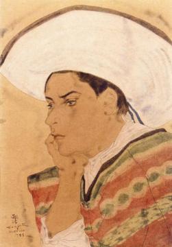 Young Mexican Artwork by Tsuguharu Foujita
