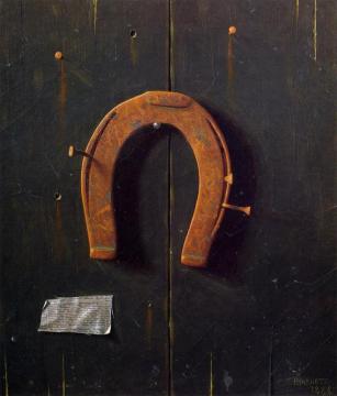 The Golden Horseshoe Artwork by William Michael Harnett