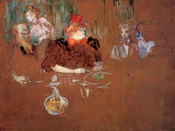 Dinner At The House Of M. And Mme. Nathanson Artwork by Henri de Toulouse-Lautrec