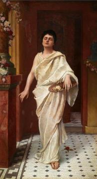 Maiden In A Classical Interior Artwork by Cuno von Bodenhausen