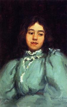 Eleanora Muse in Blue Dress Artwork by Benjamin Chambers Brown