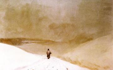 Snow and Mist: Caprice in Yellow Minor Artwork by John Atkinson Grimshaw