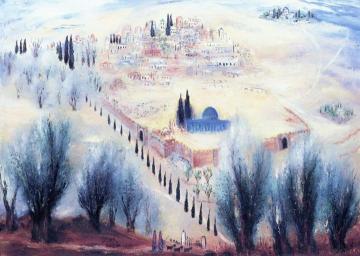 View Of Jerusalem Artwork by Reuven Rubin