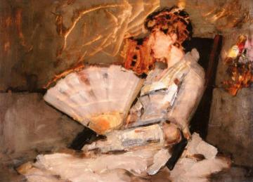 A Lady with a Fan Artwork by Arthur Melville