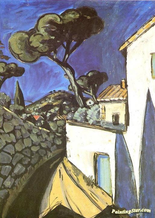 Village sur la côte Artwork by Auguste Chabaud