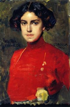 Maria In A Red Blouse Artwork by Joaquin Sorolla y Bastida