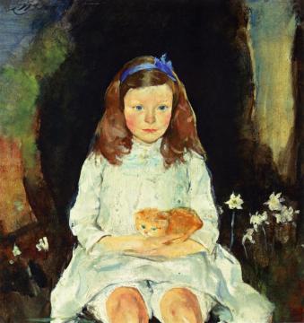 Little Dora Artwork by Charles W. Hawthorne