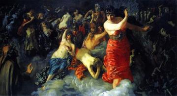 Dante's Inferno Artwork by Wilhelm Trübner