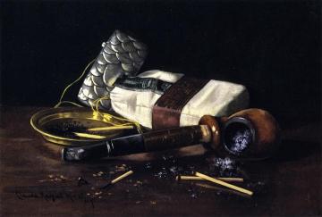 Still Life with Pipe and Tobacco Artwork by Claude Raguet Hirst