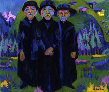 The Three Old Women Artwork by Ernst Ludwig Kirchner