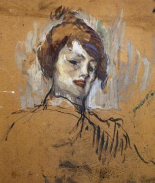 Head Of A Woman Artwork by Henri de Toulouse-Lautrec