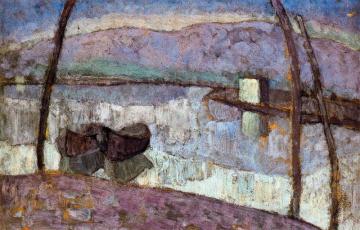 Boats In The Bidasoa Artwork by Daniel Vazquez Diaz