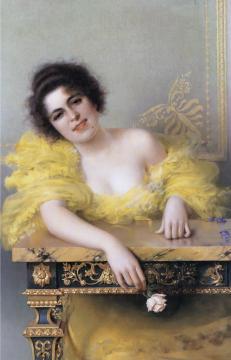 Portrait of a Young Woman Artwork by Vittorio Matteo Corcos