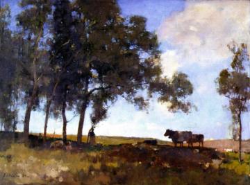 Autumn Sunshine Artwork by Edward Arthur Walton