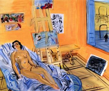 Atalier de la rue Jeanne-d'Arc, Nu Couché au Passant Artwork by Raoul Dufy