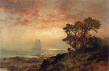 The First Ship Entering NY Harbor, Sept. 11, 1609 Artwork by Edward Moran