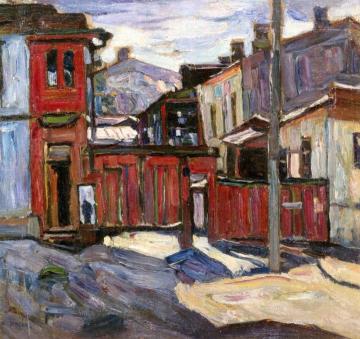 Winter, Sovskaya Street #36 Artwork by Abraham A. Manievich