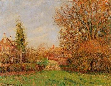 Autunm in Eragny Artwork by Camille Pissarro