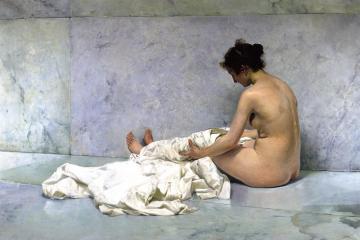 After Bathing Artwork by Joaquin Sorolla y Bastida