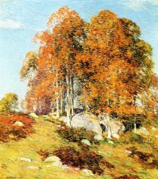 Early October Artwork by Willard Leroy Metcalf