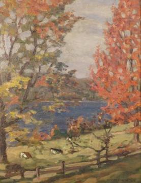 Riverside Pasture Artwork by Victor Charreton