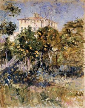 Villa with Orange Trees, Nice Artwork by Berthe Morisot