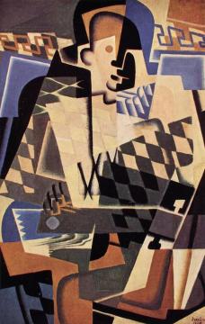 Harlequin With A Guitar Artwork by Juan Gris