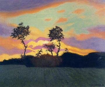 Landscape At Sunset Artwork by Felix Vallotton