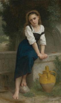Orpheline à la fontaine Artwork by William Adolphe Bouguereau