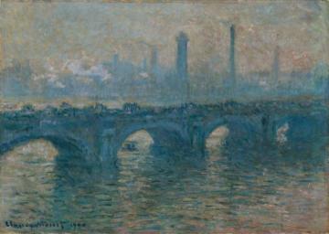 Waterloo Bridge, Grey Weather Artwork by Claude Oscar Monet