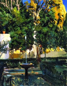 The Sultana's Cypresses Artwork by Joaquin Sorolla y Bastida