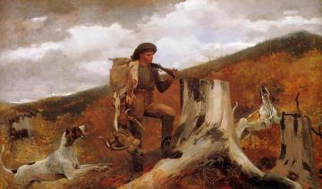 Huntsman and Dogs Artwork by Winslow Homer