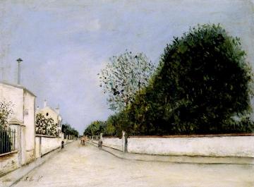 Suburban Street Artwork by Maurice Utrillo