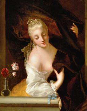 A Lady At A Window Artwork by Jean Raoux